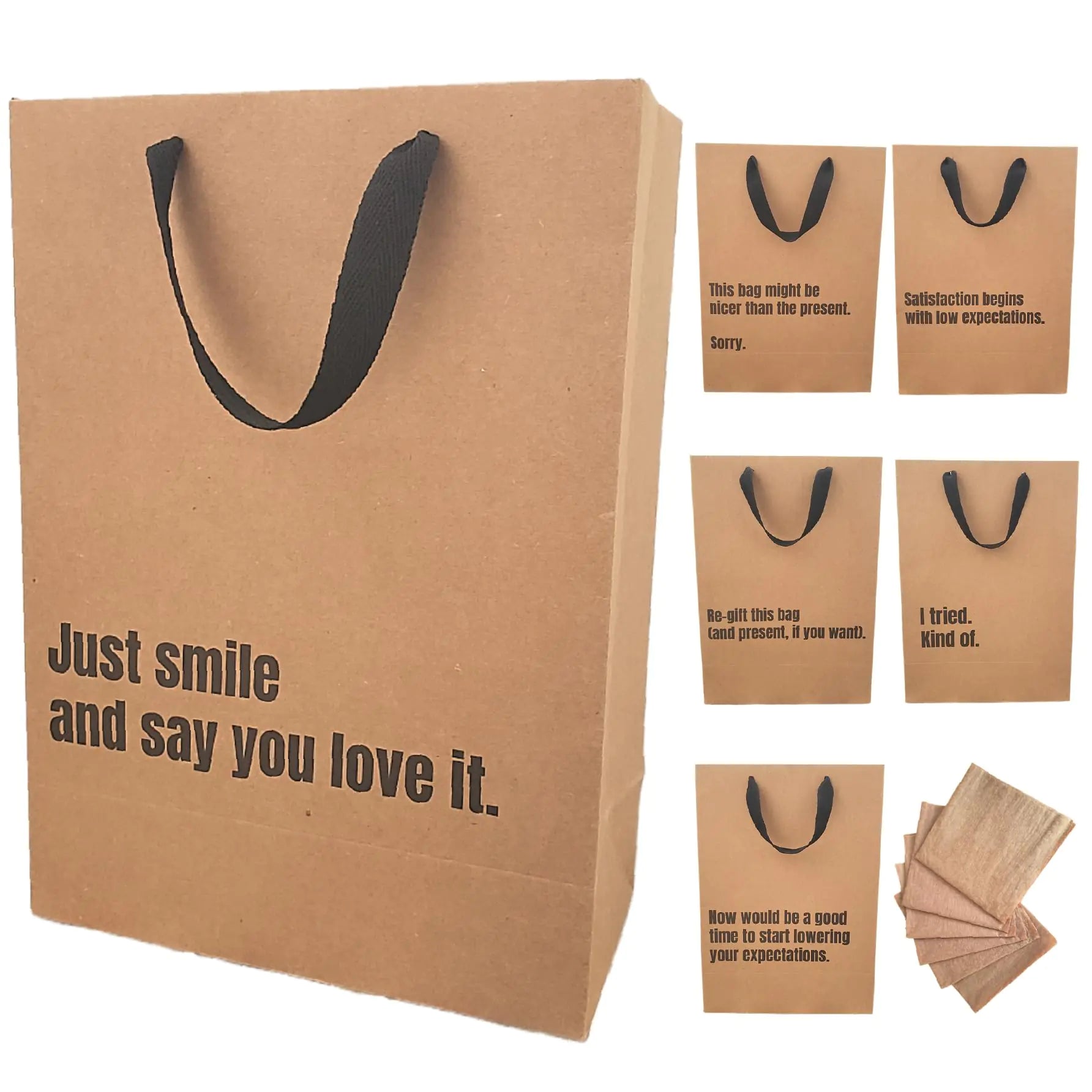 Funny Gift Bags 6 Piece Set