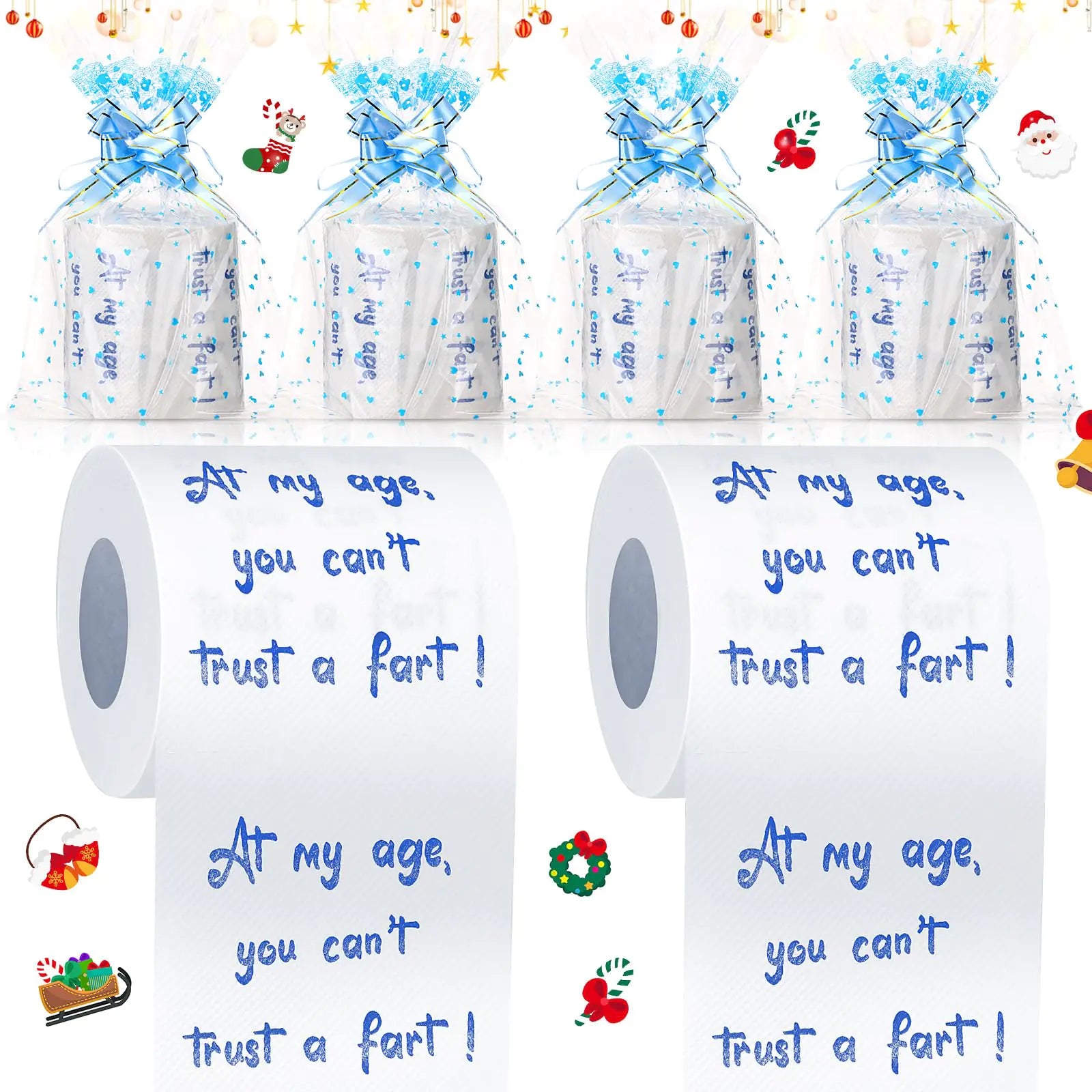 4 Pack Funny Novelty Toilet Paper Roll